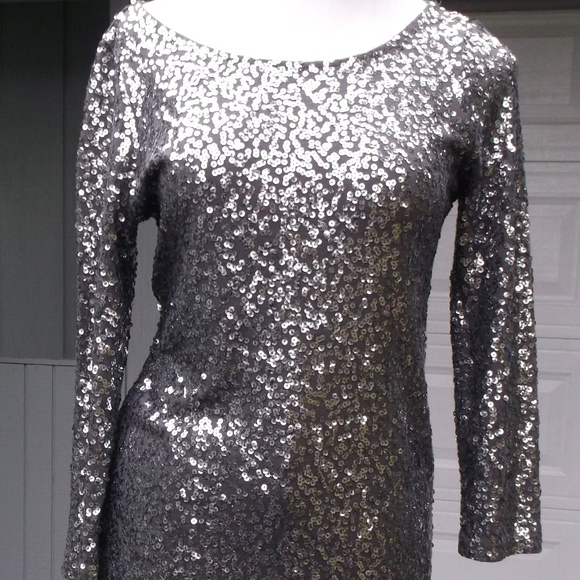 taupe sequin top